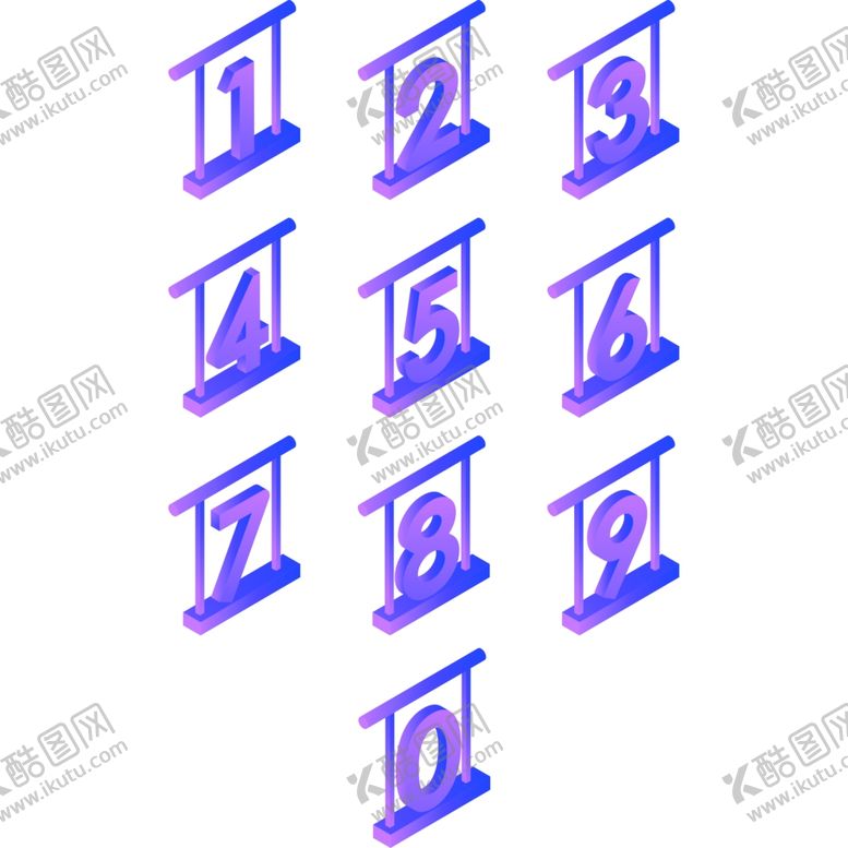 编号：94155510231831312370【酷图网】源文件下载-倾斜数字