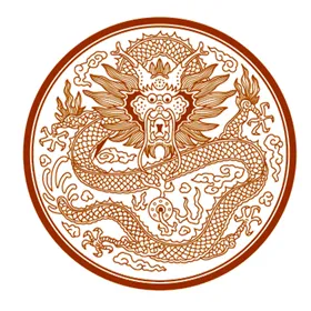 金龙纹双戏珠免扣色