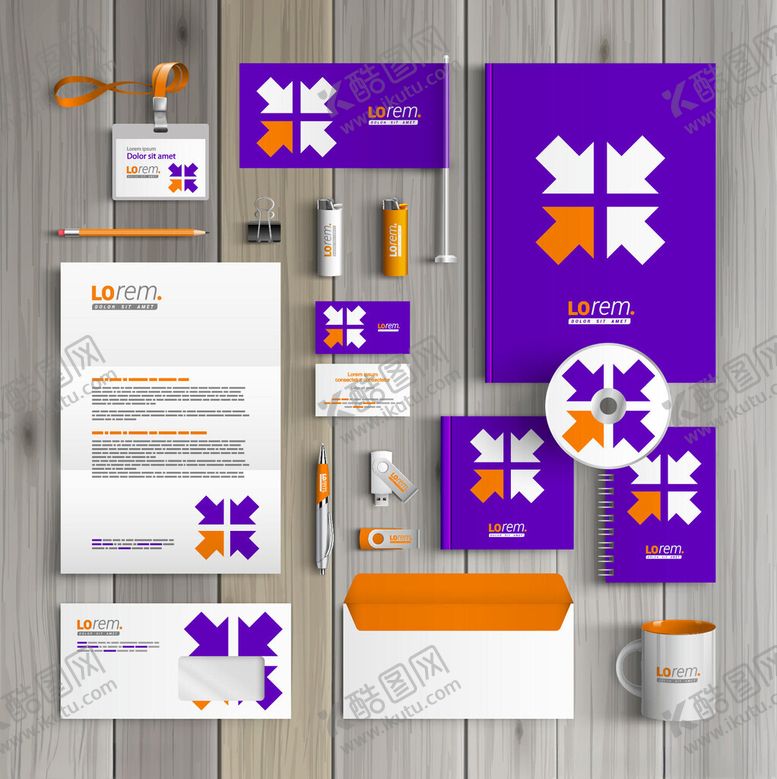 编号：33151204042355492272【酷图网】源文件下载-紫色系企业品牌视觉设计