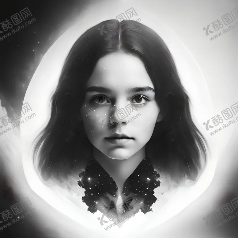 编号：50723201290640227149【酷图网】源文件下载-女孩重影插画