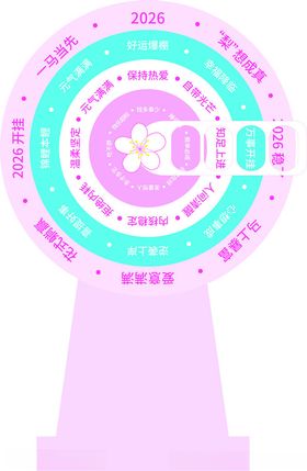 粉色梦幻抽奖大转盘