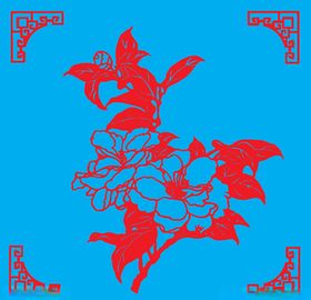 山茶花剪纸