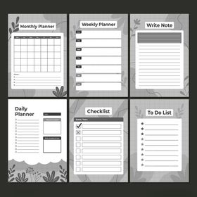 简约黑白风待办事项模板