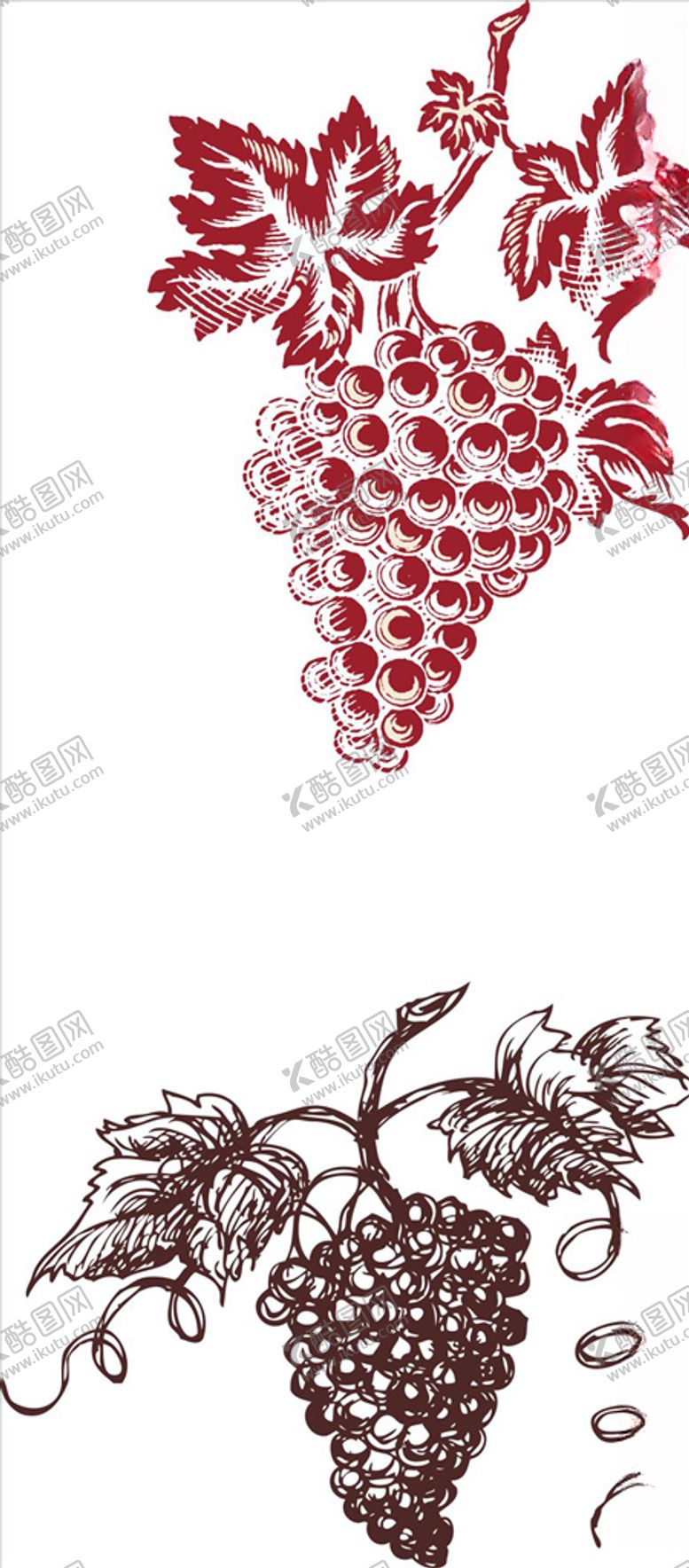 编号：81689809110140337719【酷图网】源文件下载-葡萄手绘素材