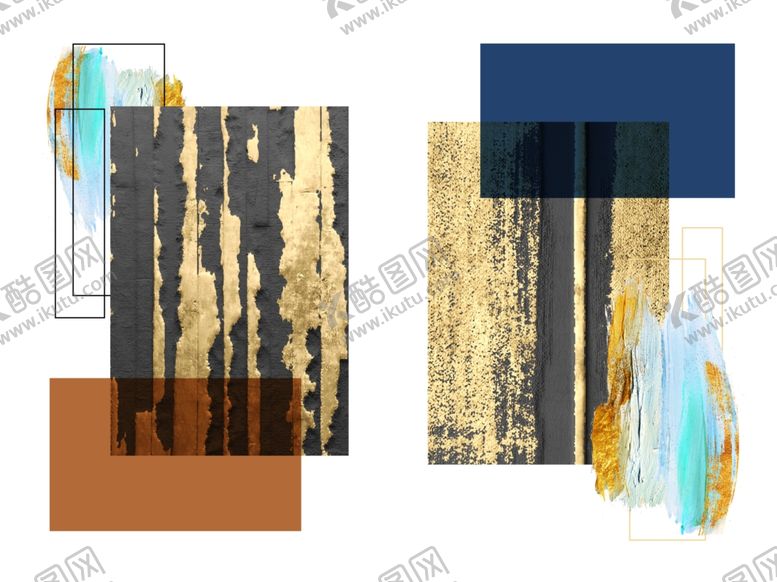 编号：65472609102029458503【酷图网】源文件下载-现代轻奢几何立体装饰画