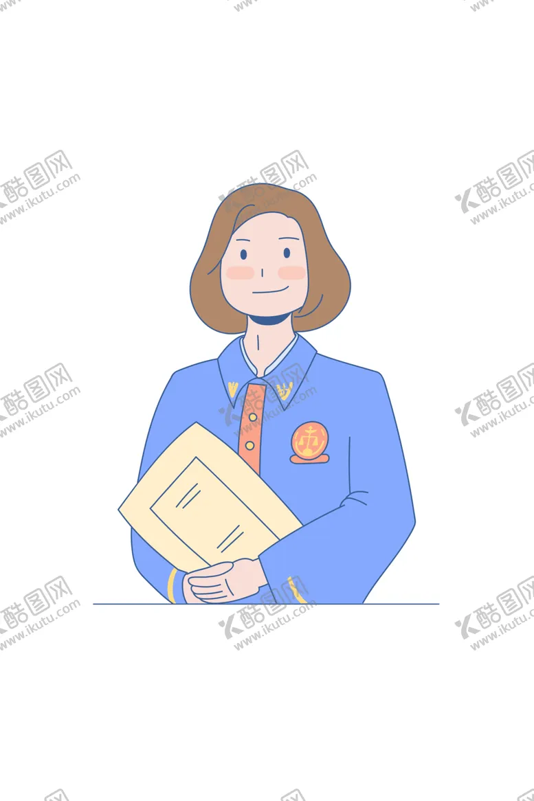 编号：73213606271620198113【酷图网】源文件下载-卡通人物法官PNG