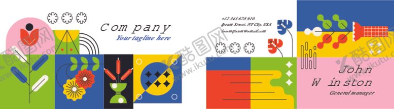编号：37730310061527507224【酷图网】源文件下载-创意多彩卡通风格名片设计