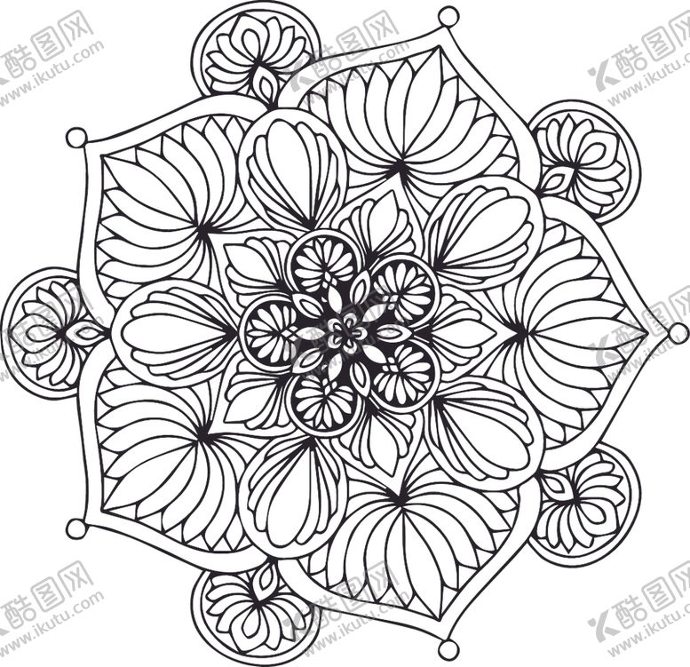 编号：66142310131657589977【酷图网】源文件下载-曼陀罗花纹