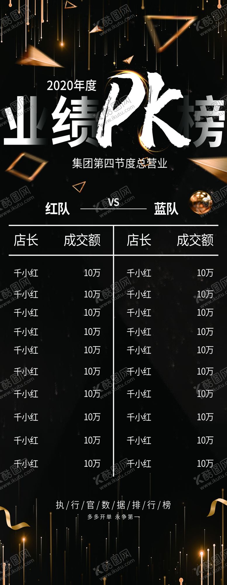 编号：61410805021823162609【酷图网】源文件下载-业绩PK榜