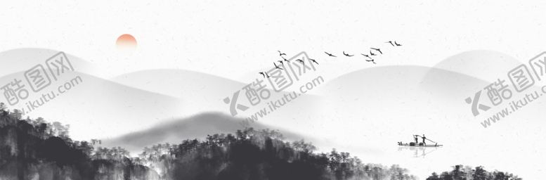 编号：52855607091010089511【酷图网】源文件下载-中国风新中式山水画