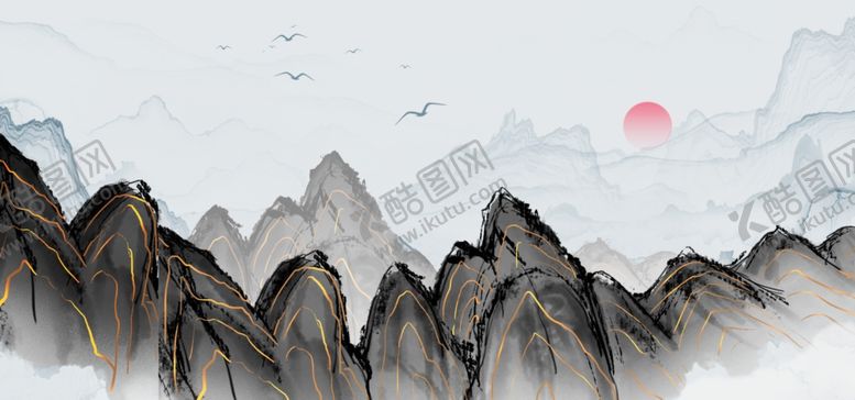 编号：68885405140000473877【酷图网】源文件下载-水墨插画