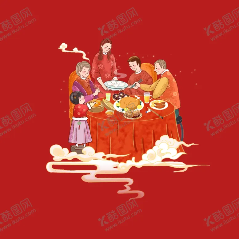 编号：92114202281525271842【酷图网】源文件下载-新年团年宴