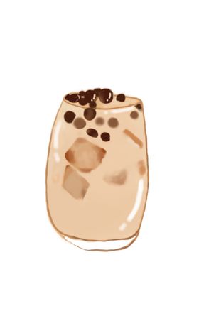 手绘珍珠奶茶
