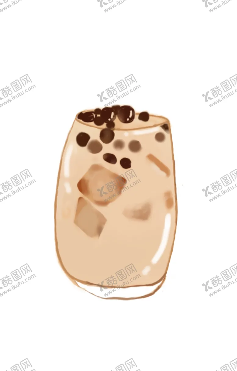 编号：65581707061638193628【酷图网】源文件下载-手绘珍珠奶茶插画
