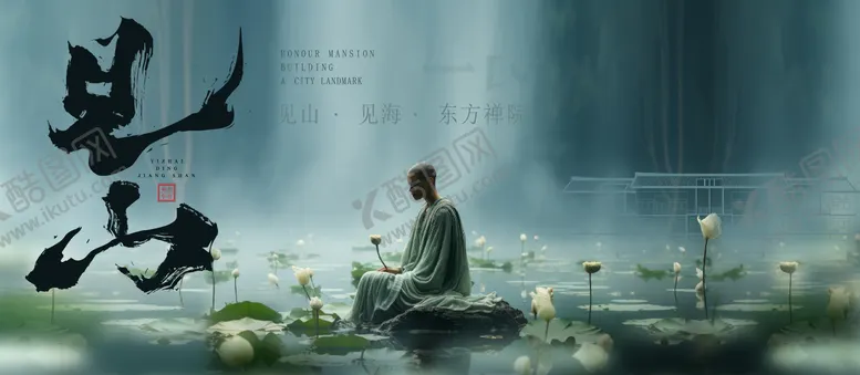 编号：65271802092134074127【酷图网】源文件下载-东方禅院背景板