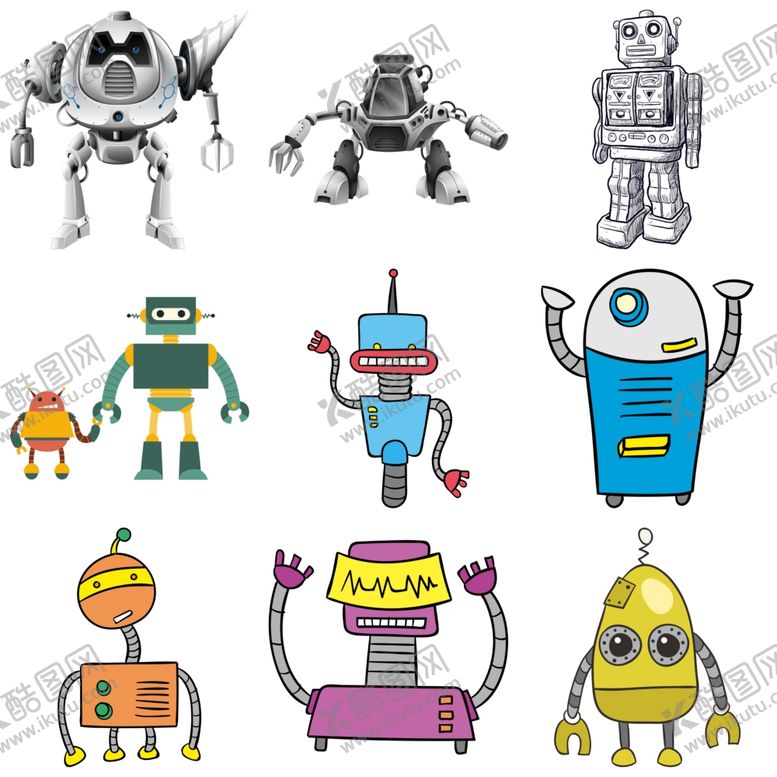 编号：42741910081645367766【酷图网】源文件下载-卡通机器人