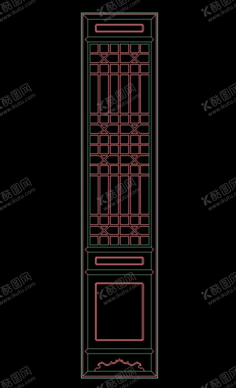 编号：56154701162150459537【酷图网】源文件下载-中式门窗CAD素材图块