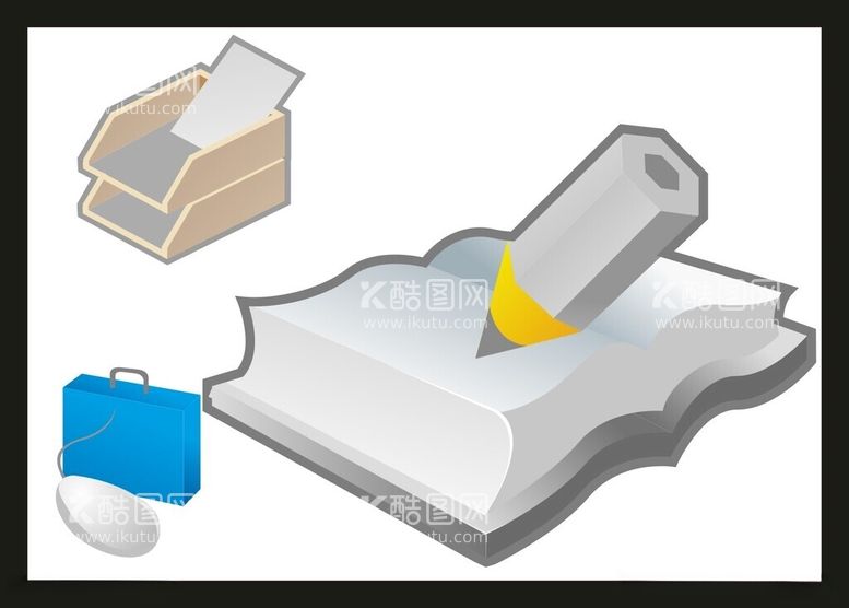 编号：73523312131337469757【酷图网】源文件下载-手绘办公用品