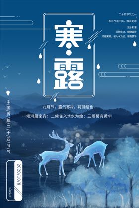 寒露海报节气24节气挂画宣传