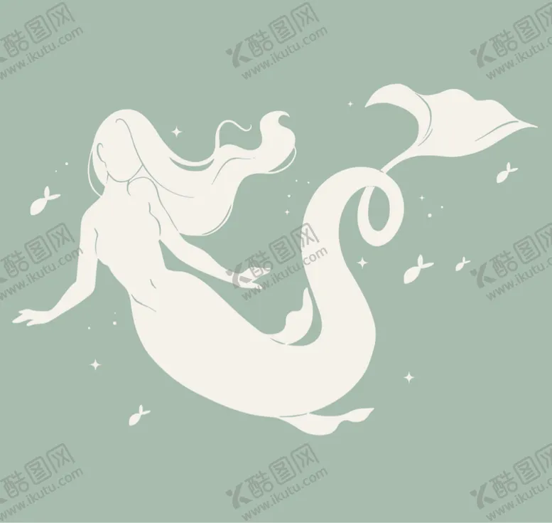 编号：28351009160104050137【酷图网】源文件下载-美人鱼插画