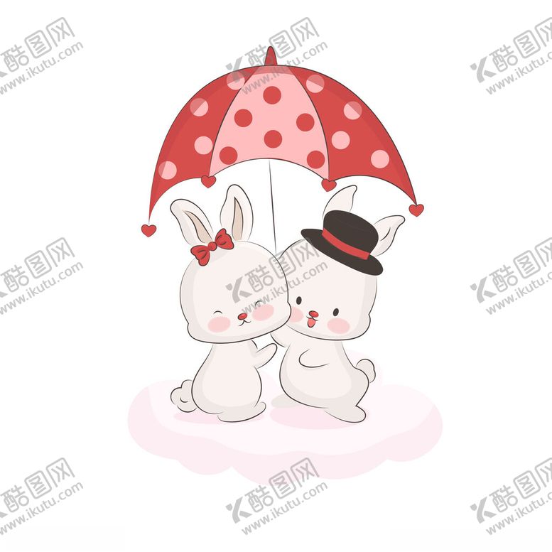 编号：92654803062233171373【酷图网】源文件下载-情人节兔子
