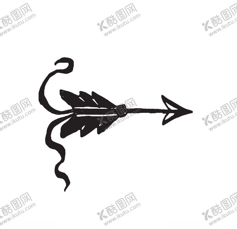 编号：54165810292359012002【酷图网】源文件下载-黑白手绘箭头