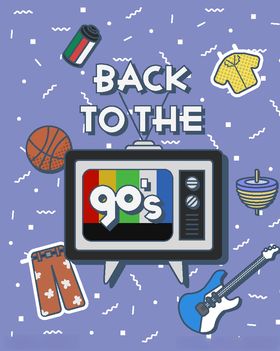 复古卡通休闲人物插画