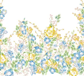 数码印花手绘花定位设计小碎