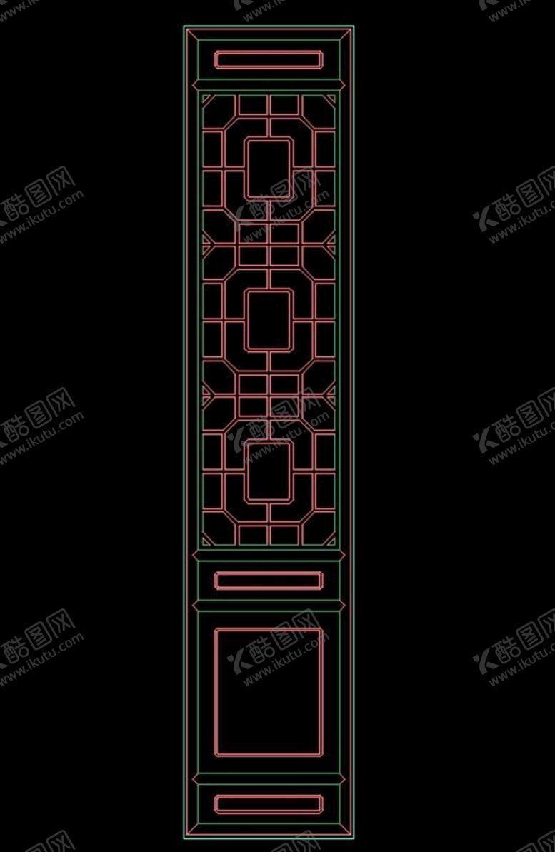 编号：82446201270957213397【酷图网】源文件下载-中式门窗CAD素材图块