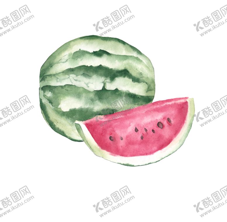编号：87320601291003086694【酷图网】源文件下载-手绘西瓜