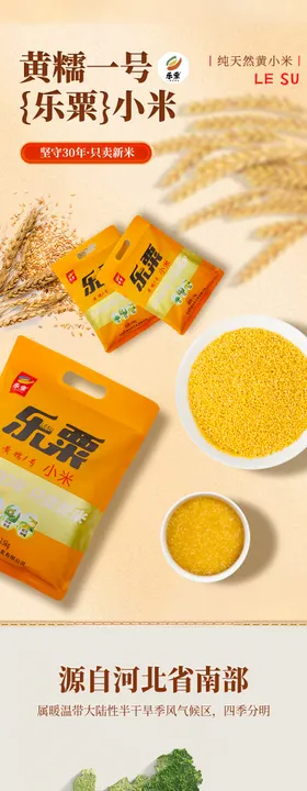 饱满营养黄小米农副产品电商详情页