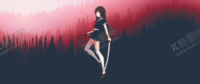 编号：23689507121854583342【酷图网】源文件下载-彩色人物动漫插画背景