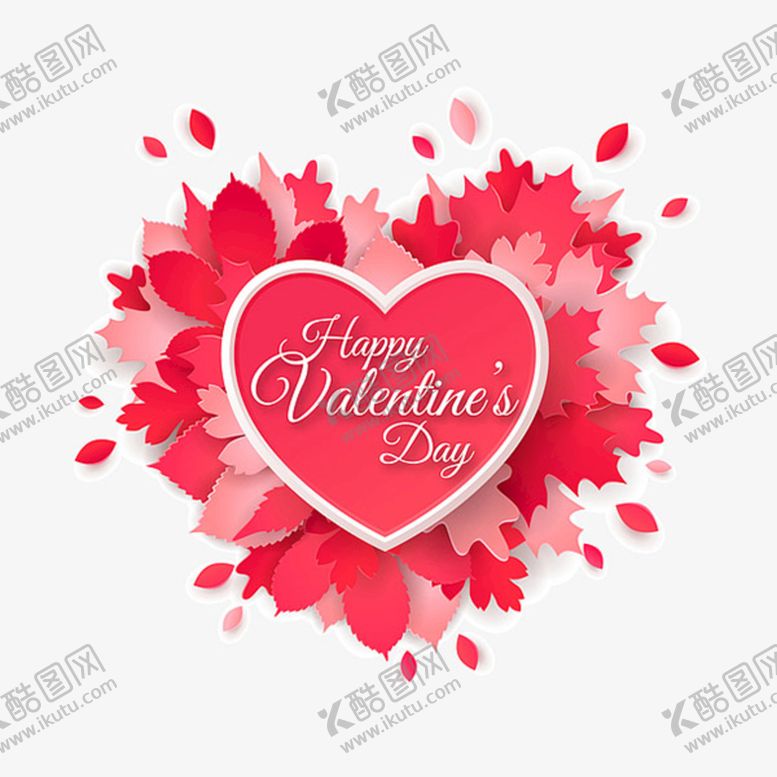 编号：89500710280358475801【酷图网】源文件下载-情人节枫叶红心 