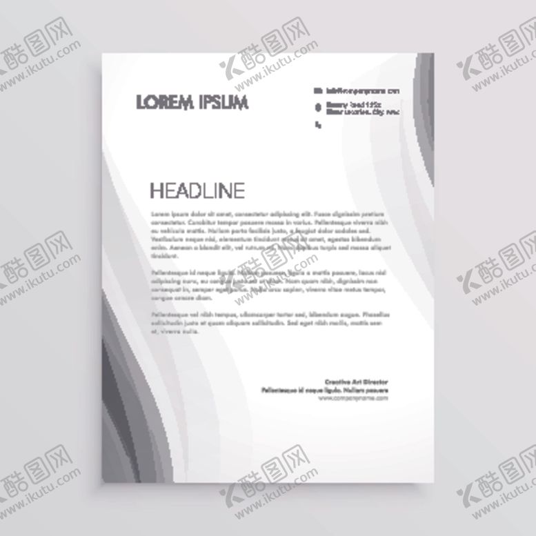 编号：87511404160950488636【酷图网】源文件下载-制度牌商务信纸宣传单