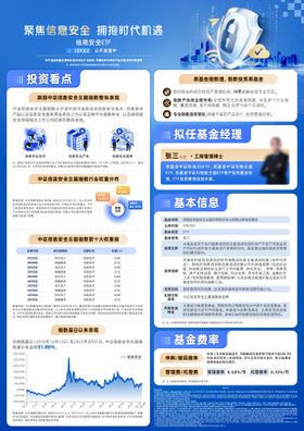 信息安全基金理财一页通安防盾牌海报