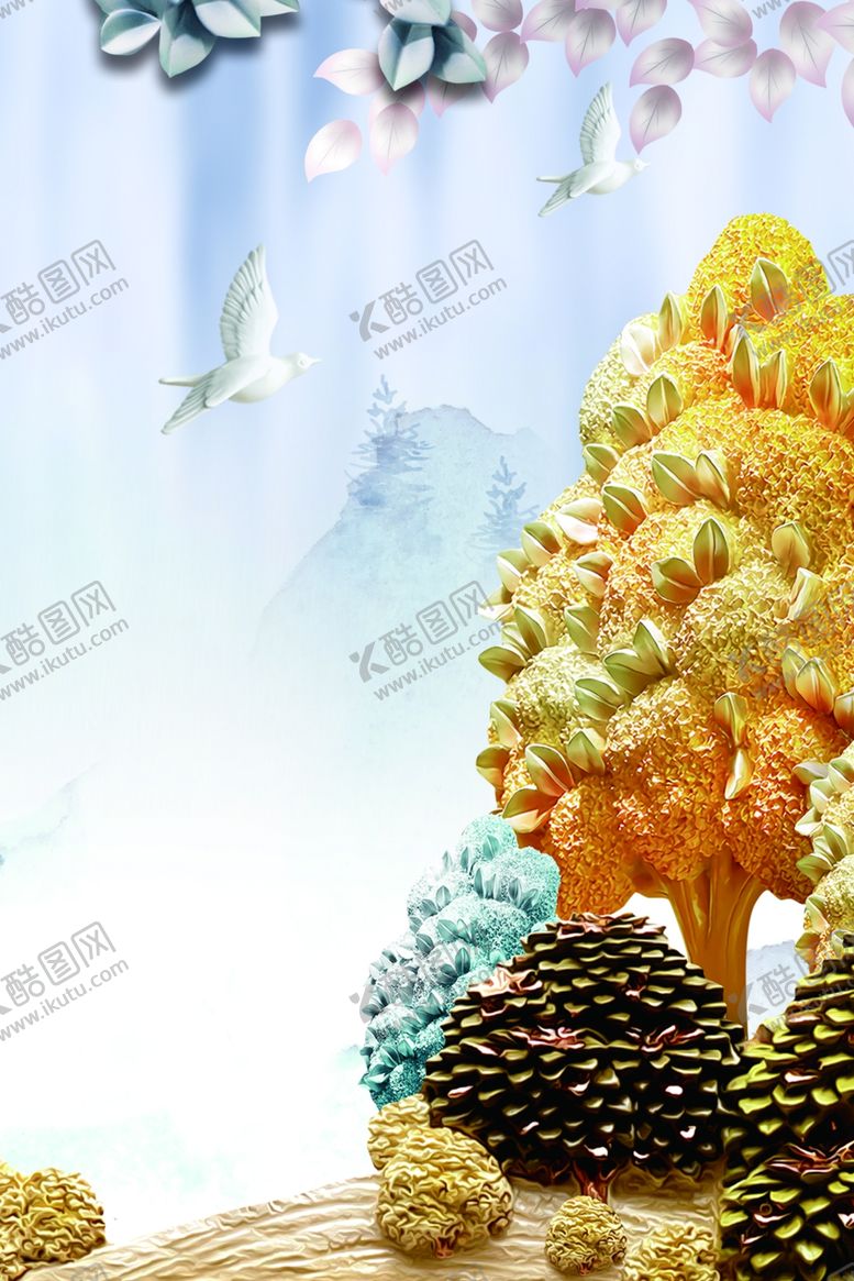 编号：38393510142202254494【酷图网】源文件下载-背景墙装饰画