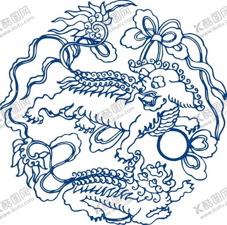 编号：81805606242206432422【酷图网】源文件下载-青花瓷图案