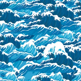 数码印花大牌女装海浪