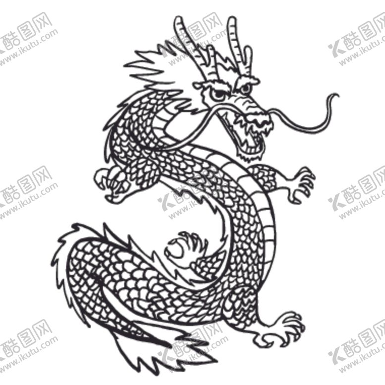 编号：26624707070748054127【酷图网】源文件下载-龙形象设计图案