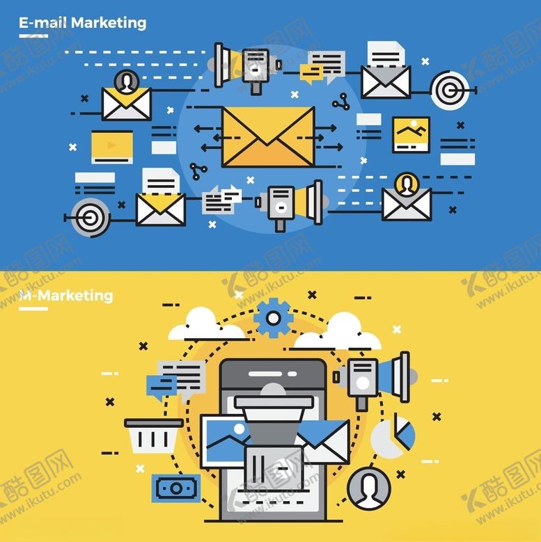 编号：24468206292043433944【酷图网】源文件下载-电子邮件与办公场景插画