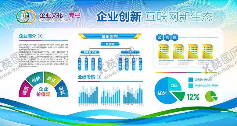编号：74851909121513571674【酷图网】源文件下载-科技金融教育企业文化墙装饰展板