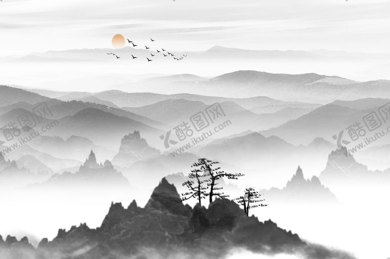 编号：22318809251451204198【酷图网】源文件下载-现代水墨画