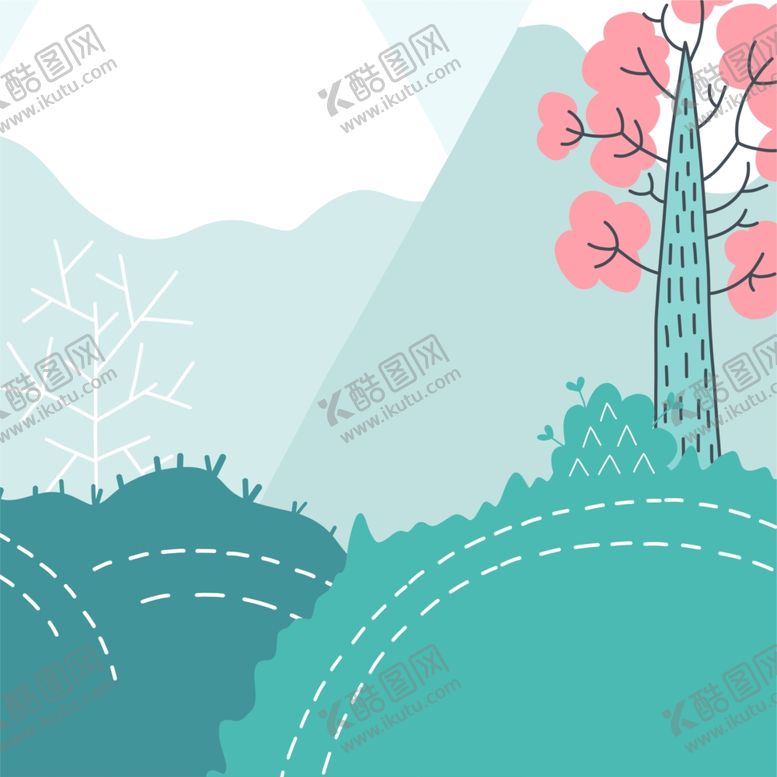编号：15473410072222337459【酷图网】源文件下载-小清新户外风景插画