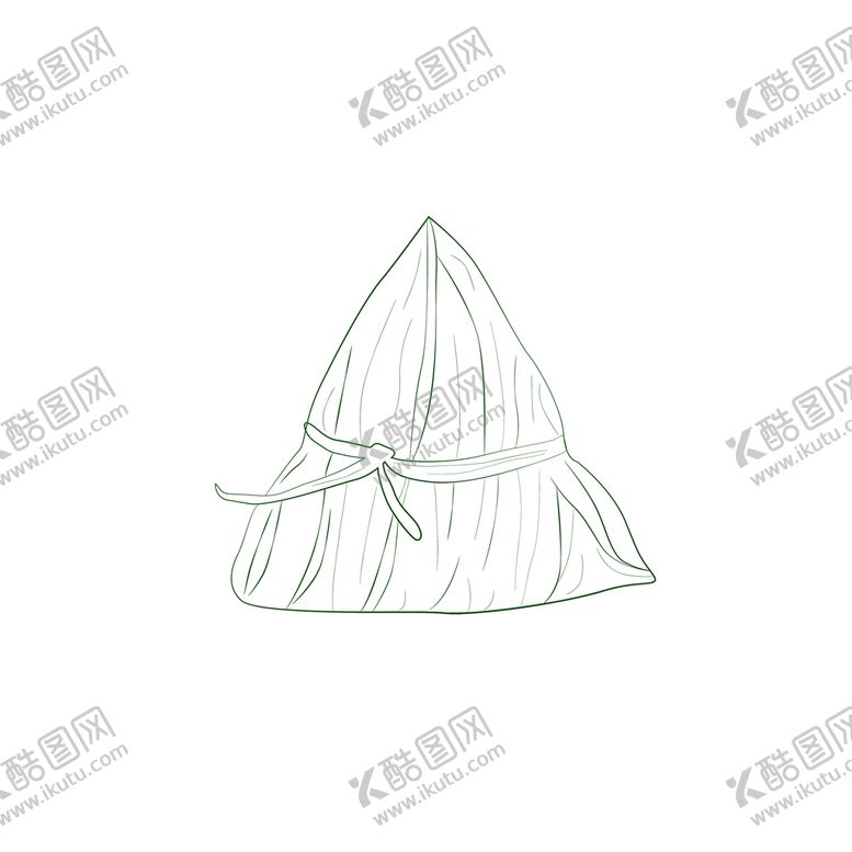 编号：70962309180840143047【酷图网】源文件下载-简约端午节粽子线条手绘插画免扣