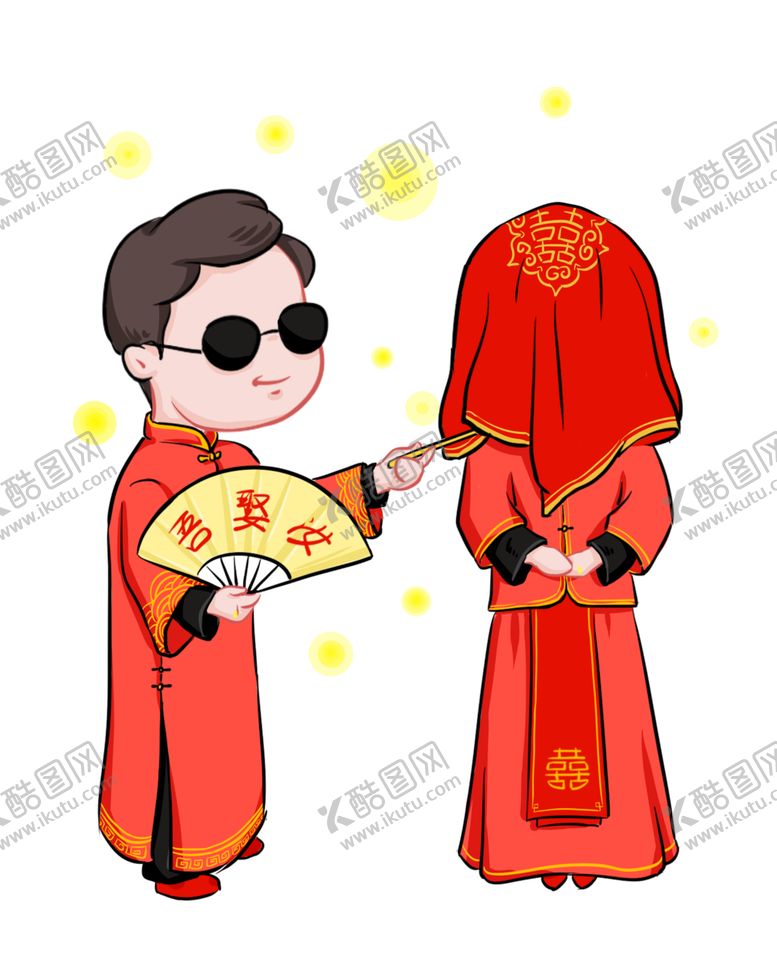 编号：85794004191616561278【酷图网】源文件下载-卡通新郎新娘PNG免扣素材