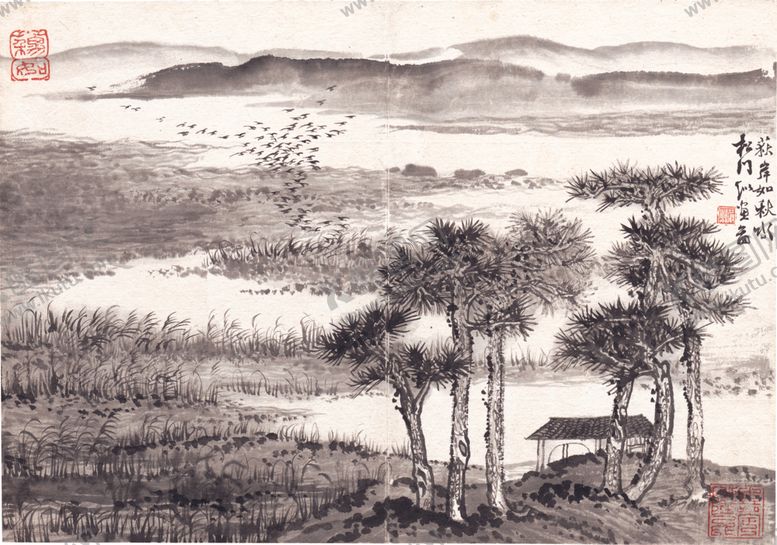 编号：84220709261953582245【酷图网】源文件下载-水墨山水国画风景