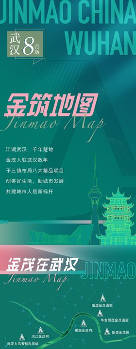 地产版图价值点长图海报