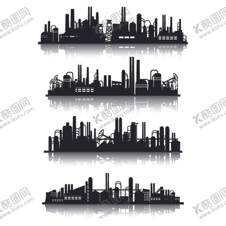 编号：49884612121834381719【酷图网】源文件下载-工厂天际线合集