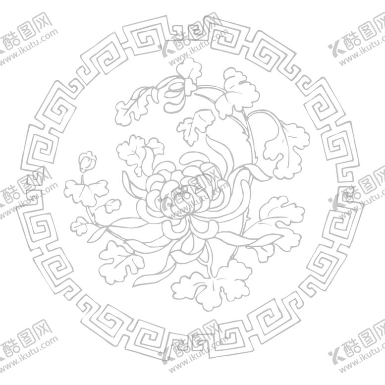 编号：06214909172334218691【酷图网】源文件下载-卡通手绘水墨菊花水彩花卉