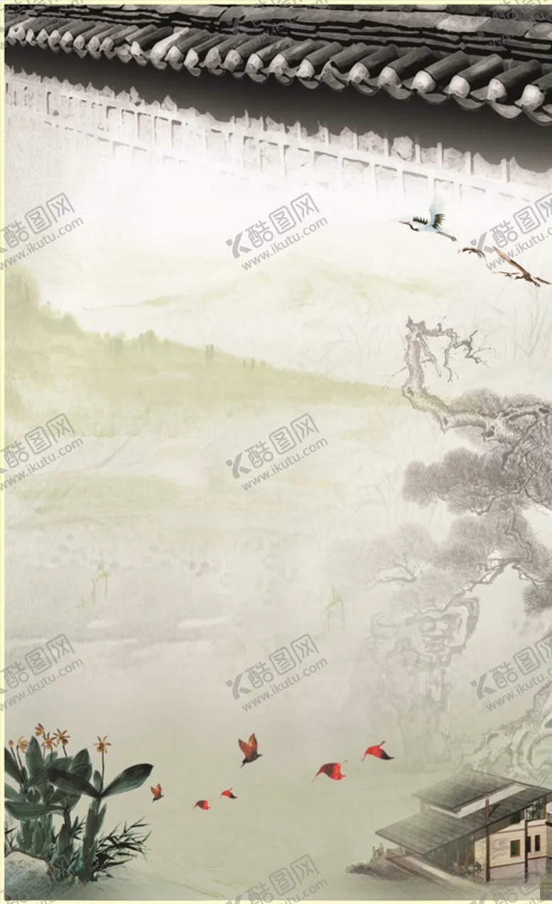 编号：44080407020516256824【酷图网】源文件下载-仙鹤飞